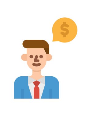 İş adamı avatar karakter vektör çizimi tasarımı