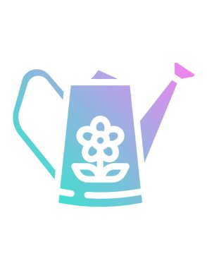 beyaz arkaplanda izole edilmiş düz biçimdeki sulama kutusu simgesi