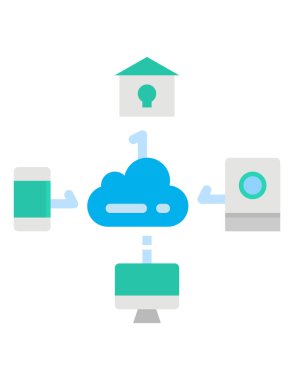 bulut hesaplama teknolojisi vektör simgesi