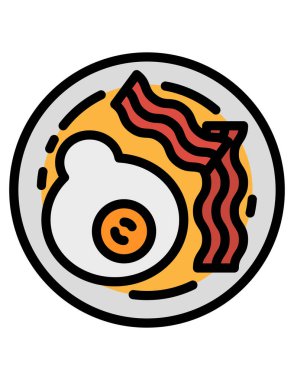 Beyaz arkaplanda kızarmış tavuk simgesi