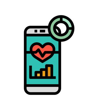 Kalp ikonu vektör illüstrasyonu