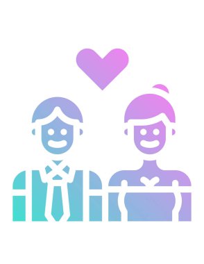 Aşık çift vektör çizimi