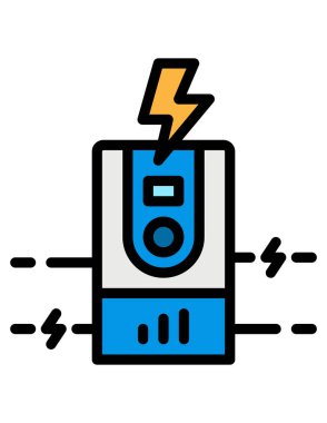 Bilim ve teknoloji çizgi vektör simgesi.