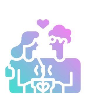 aile konsepti simgesi, vektör illüstrasyonu 