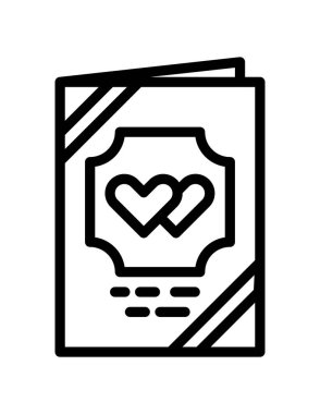 Aşk kartının vektör çizimi