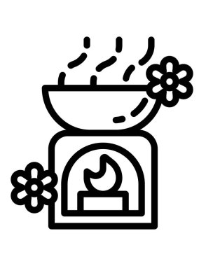 Aromaterapinin vektör illüstrasyonu