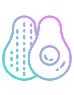 Avokado simgesinin vektör illüstrasyonu