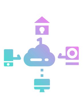 Bulut vektör simgesi. biçim düz semboldür