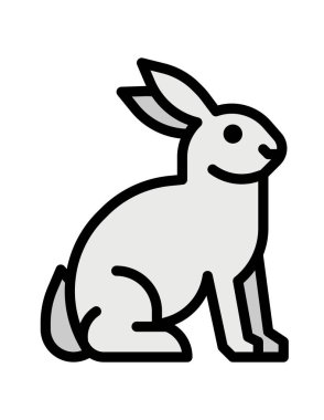 Tavşan simgesi vektör illüstrasyonu