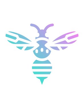 Arı simgesi, vektör illüstrasyonu 