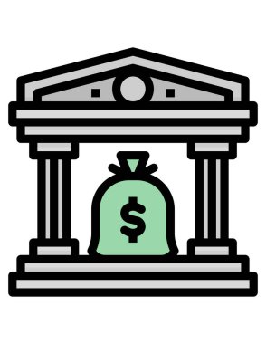 Dolar para ikonu vektör illüstrasyonu