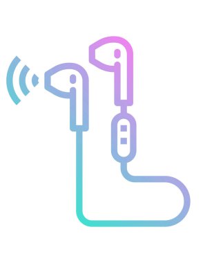 kulaklık simgesi vektör illüstrasyonu 