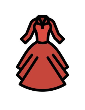 elbise simgesi vektör illüstrasyonu