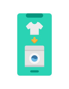 çamaşır simgesi, vektör illüstrasyonu