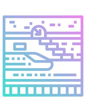  tren simgesi, vektör illüstrasyonu