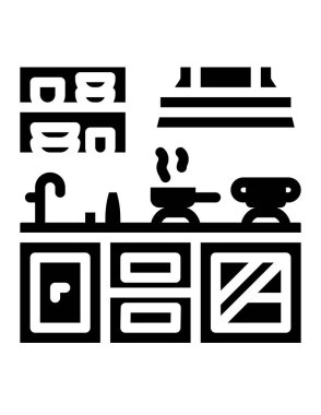 Kafenin siyah beyaz simgesinin vektör illüstrasyonu