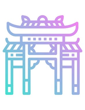 Köprüsü olan ahşap bir masanın vektör çizimi