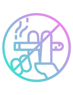 Sigara içilmediğini gösteren vektör çizimi