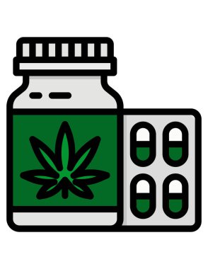 esrar şişe vektör simgesi