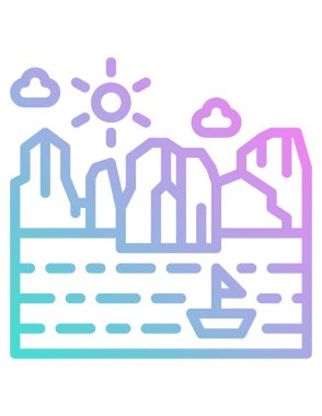 Fabrika inşa simgesinin vektör illüstrasyonu