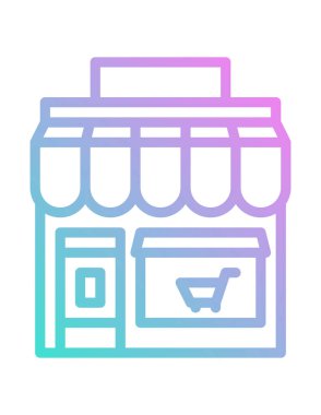 dükkan simgesi vektör illüstrasyonu