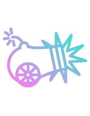 Topçu simgesinin vektör illüstrasyonu