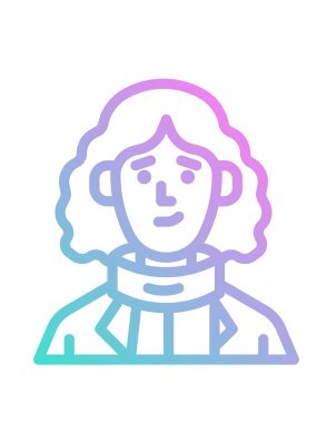 Kadın avatar simgesi vektör illüstrasyon tasarımı