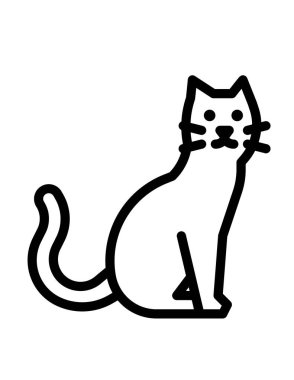 kedi resimlerinin siyah ve beyaz vektör çizimi