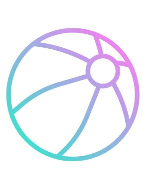 Top simgesinin vektör illüstrasyonu