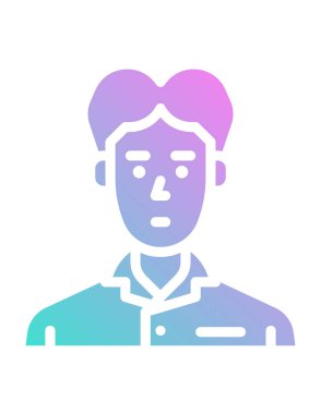 kişi veya avatar, vektör simgesi beyaz üzerinde izole