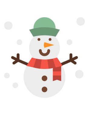 Kardan adam simgesi beyaz arkaplanda izole edilmiş. Noel sembolü