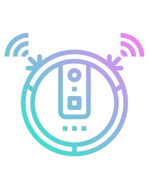 elektrik süpürgesi çizgi vektör simgesi.