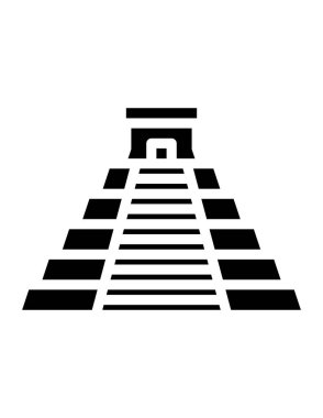 itza chichen piramidinin vektör çizimi