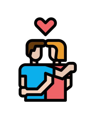 kalp şekli ikon vektör illüstrasyonu