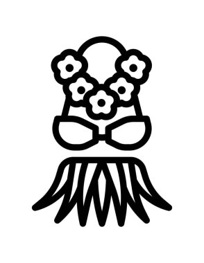 Noel Baba 'nın siyah beyaz çizgi filminin vektör çizimi