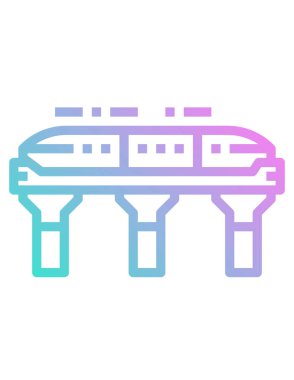 Vektör illüstrasyon tek raylı tren