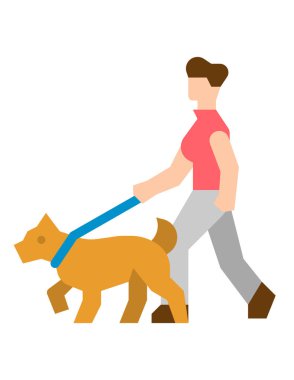 Beyaz arka planda evcil hayvanı olan bir adam.