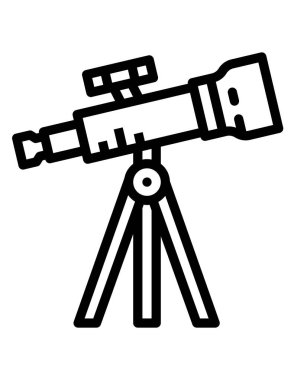 teleskop vektör çizgisi simgesi