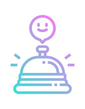 Otel ve servis satırı vektör simgesi. 