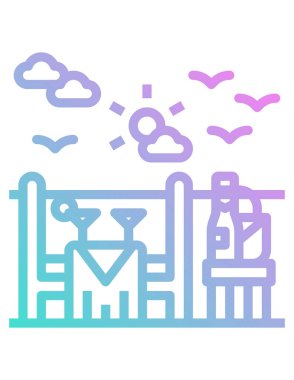 Seyahat için soyut bir tasarımın vektör çizimi.