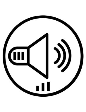 ses simgesi vektör illüstrasyonu