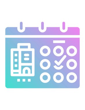 Takvim simgesi vektör illüstrasyonu