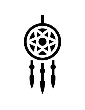 Çizgi rüya yakalayıcısının vektör illüstrasyonu