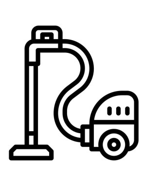 Elektrik süpürgesi ikon vektör illüstrasyonu