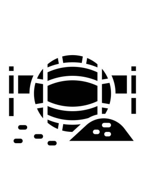 Kriketin modern siyah simgesinin vektör çizimi