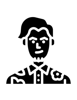 Düz tarzda bir adamın vektör illüstrasyonu.