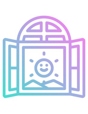 sabah simgesi, vektör illüstrasyonu