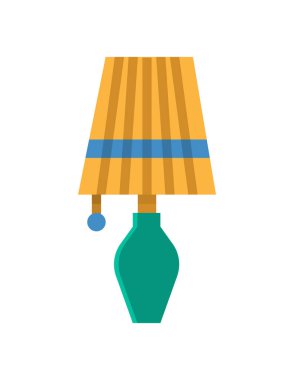 Beyaz arkaplanda düz bir lamba simgesi