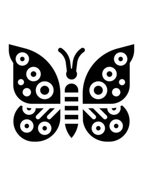 Kelebek simgesi vektör illüstrasyonu