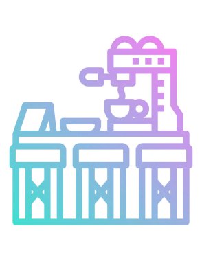 kahve simgesi, vektör illüstrasyonu